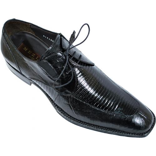 Mezlan "13499" Black Genuine All-Over Lizard Shoes